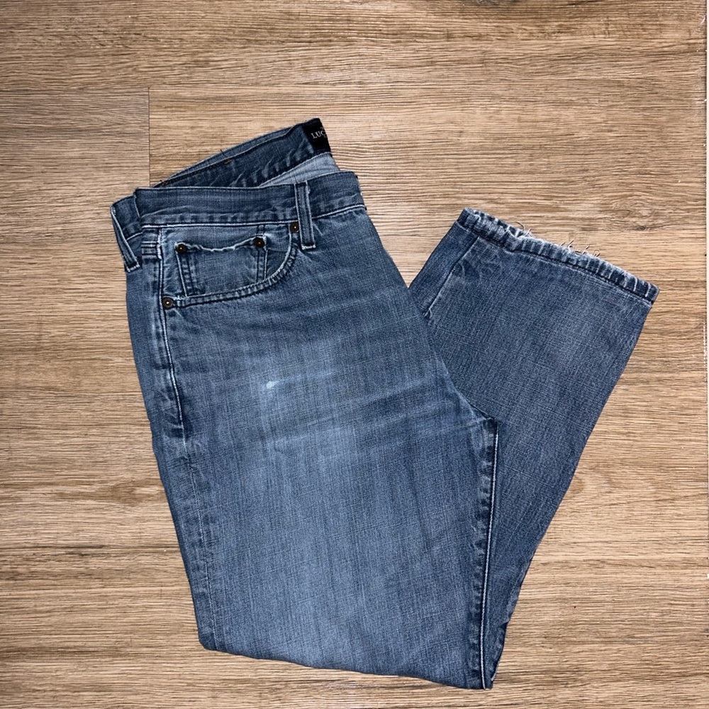 Lucky Brand Blue Straight Leg Jeans Timeless Style